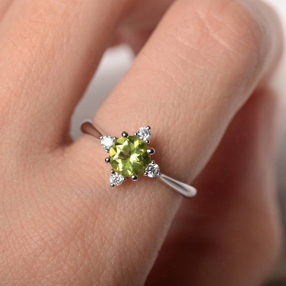 Peridot Ring North Star Ring Yellow Gold