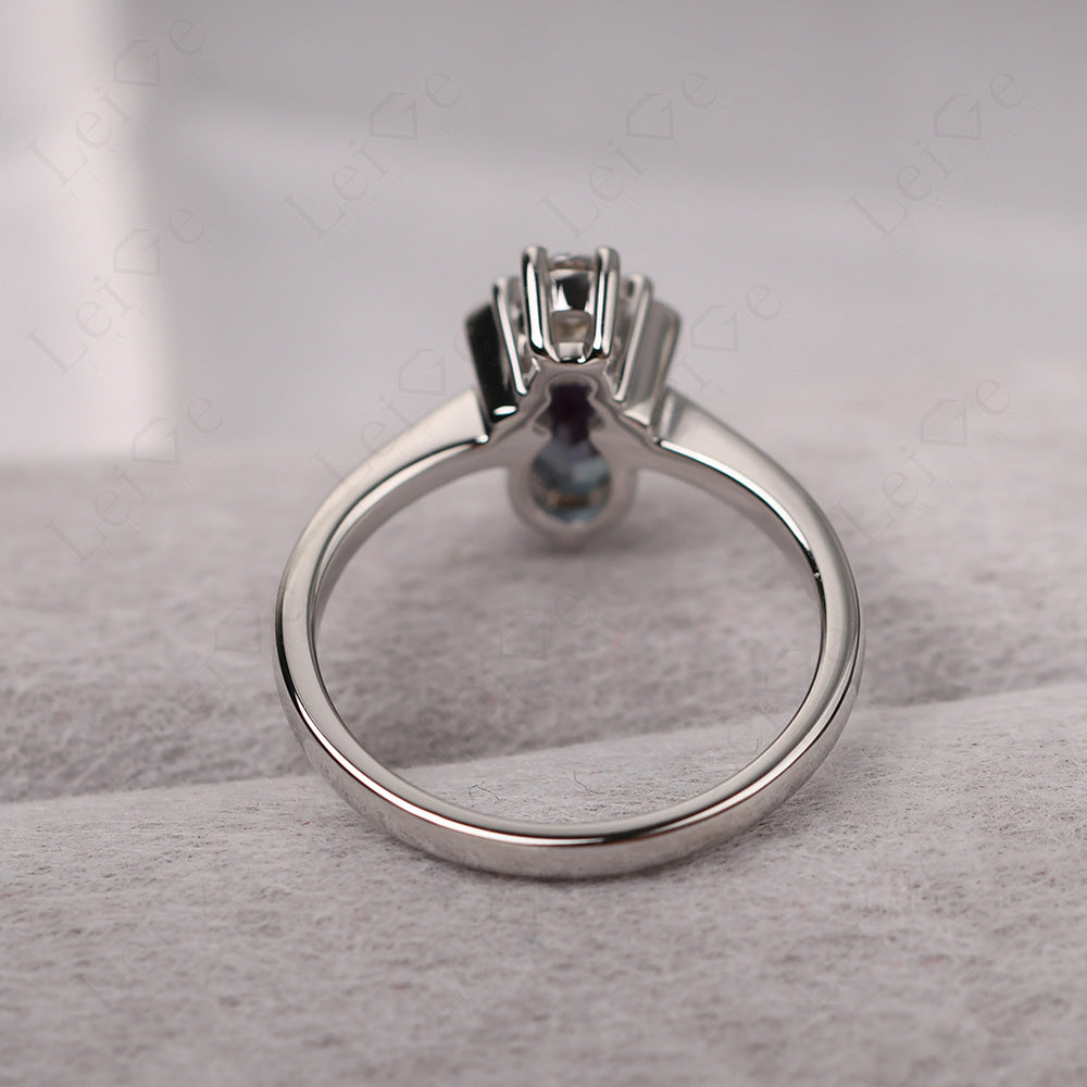 Alexandrite Wedding Ring Bee Ring Sterling Silver