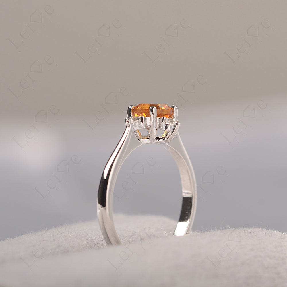 Citrine Ring North Star Ring Yellow Gold