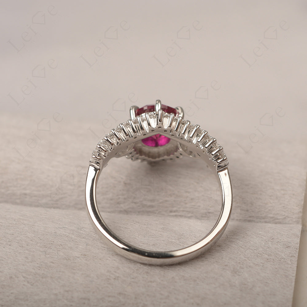 Vintage Ruby Cocktail Ring Yellow Gold