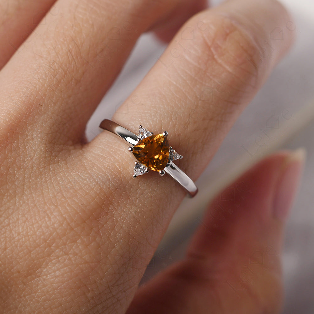 Six Point Star Ring Citrine Wedding Ring