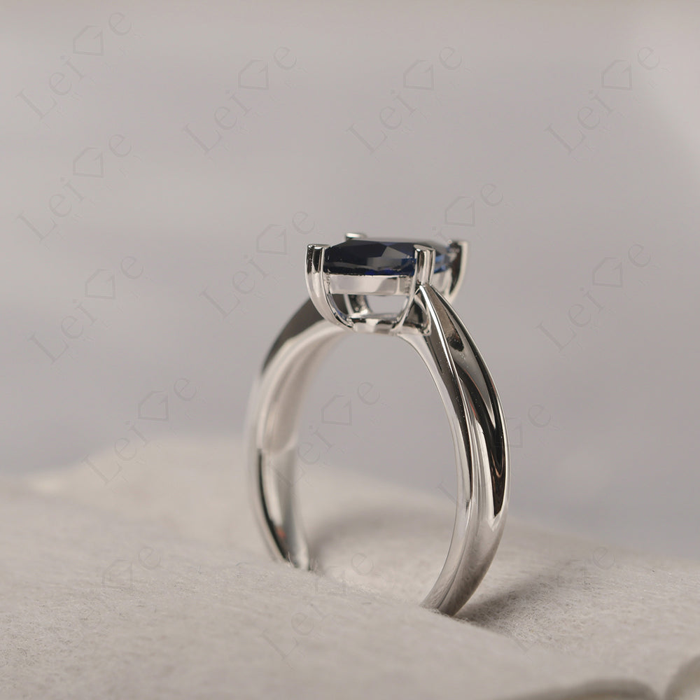 Sapphire Wedding Ring Marquise Solitaire Ring